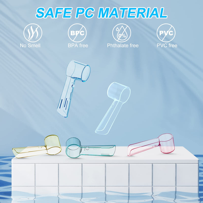 [Australia] - LOPHE Travel Portable Toothbrush Head Covers, 8Pcs Plastic Toothbrush Head Protector Cap, Dustproof Electric Toothbrush Protective Case for Home Outdoor Camping Hiking Travel Bathroom 