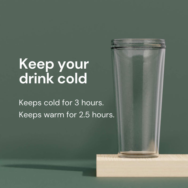 [Australia] - Reusable Boba Cup with Resealable Lid Plug - 17 Oz Double Wall Insulated | Smoothie Tumbler | Wide Stainless Steel Straw for Bubble Tea, Boba Pearls - Night Black 