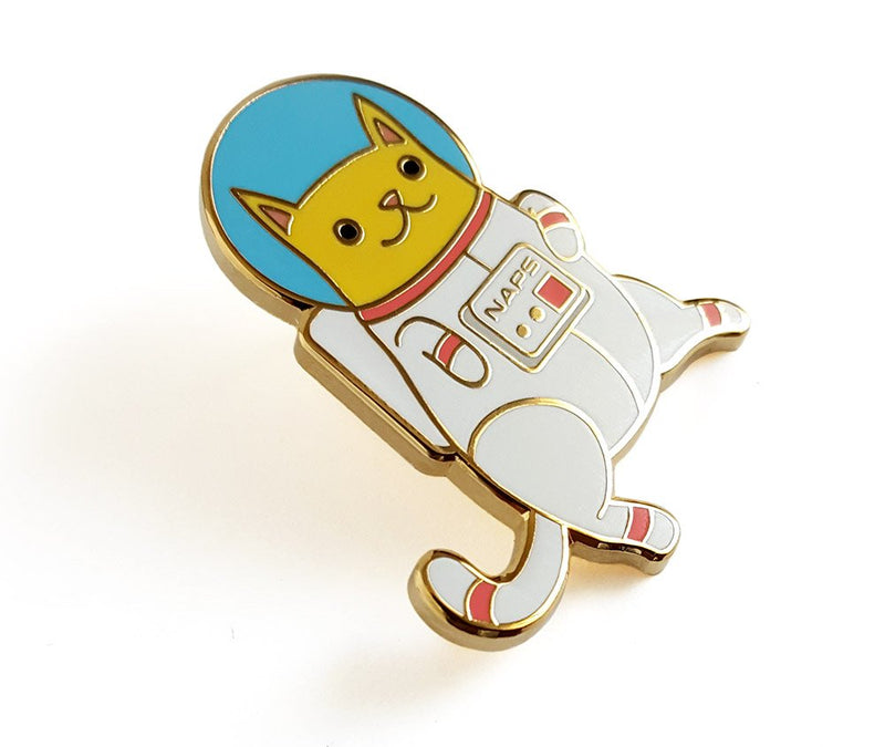 [Australia] - Pinsanity Astro Cat Enamel Lapel Pin 