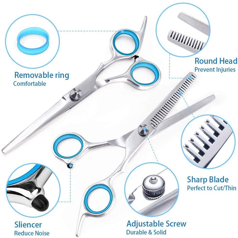 [Australia] - Bubuxy Hair Scissors, Premium Hairdressing Scissors, Professional Hair Cutting Kits Thinning Shears Hairdressing Set 