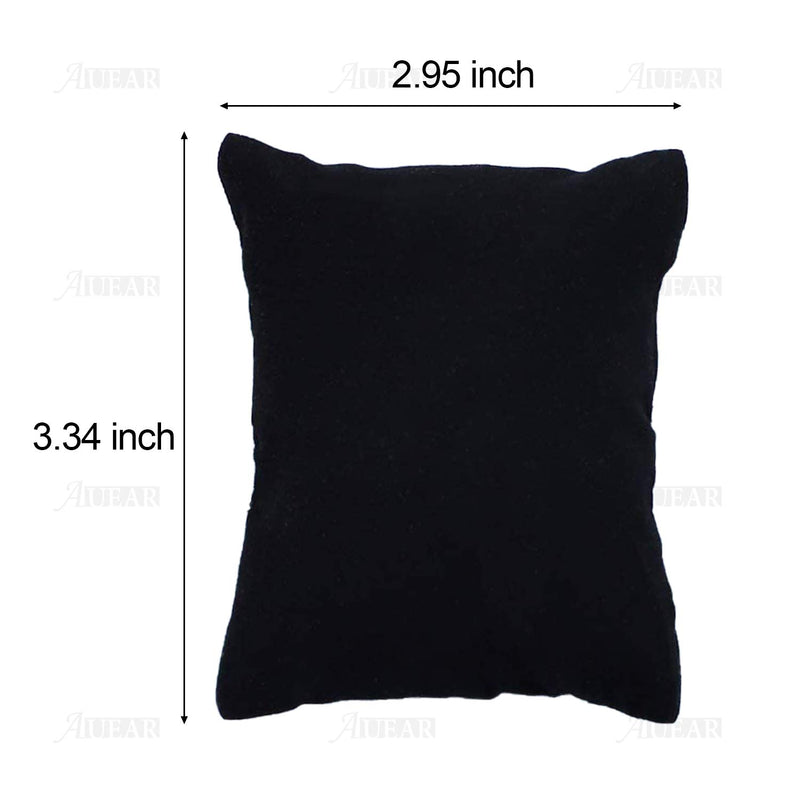 [Australia] - AUEAR, Velvet Bracelet Watch Pillow Black Jewelry Pillows Watch Bracelet Bangle Cushions Display Stand Set for Box (10 Pcs) 10 Pcs 