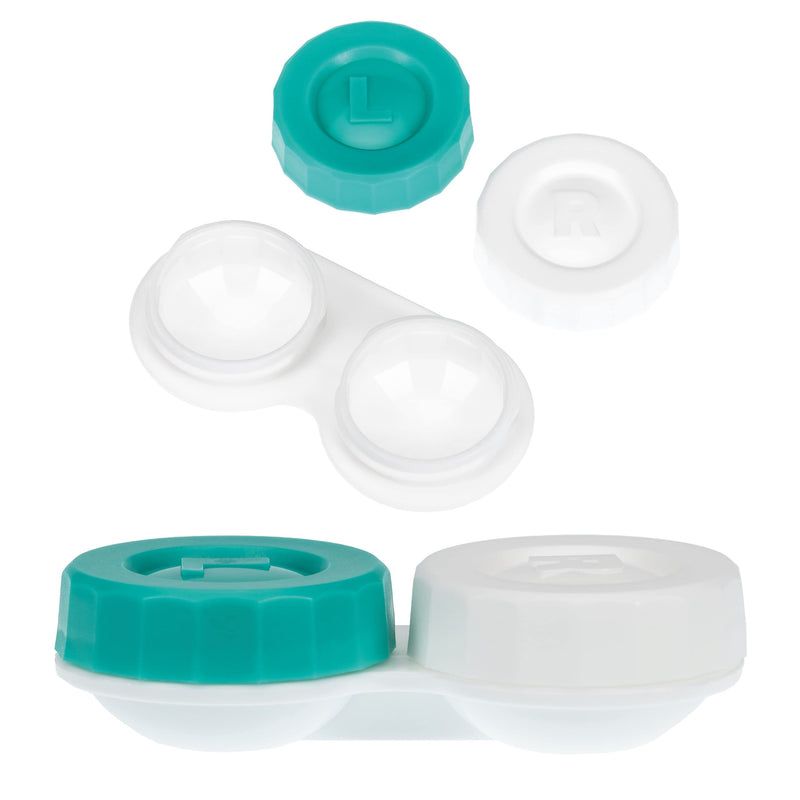 [Australia] - SPORTS WORLD VISION Contact Lens Cases 10pcs | Flat Screw Top Design | Storage Travel Cases | Lenses Holder Box | Left and Right Marked Made in UK | Bulk Buy 