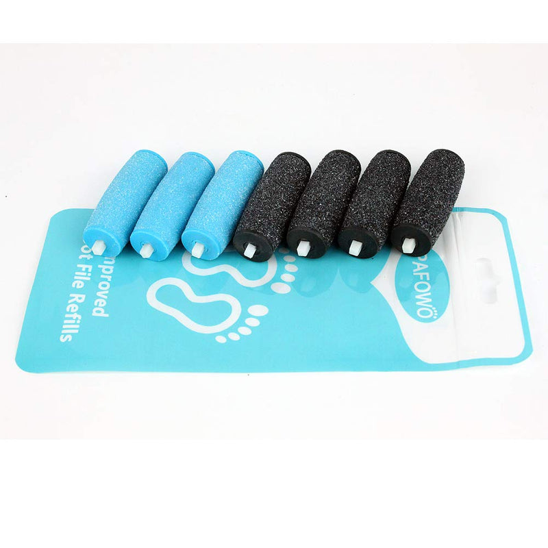 [Australia] - 7 Pack Include 4 Extra Coarse & 3 Regular Coarse Replacement Roller Refill Heads Compatible with Amope Pedi Electronic Foot File 