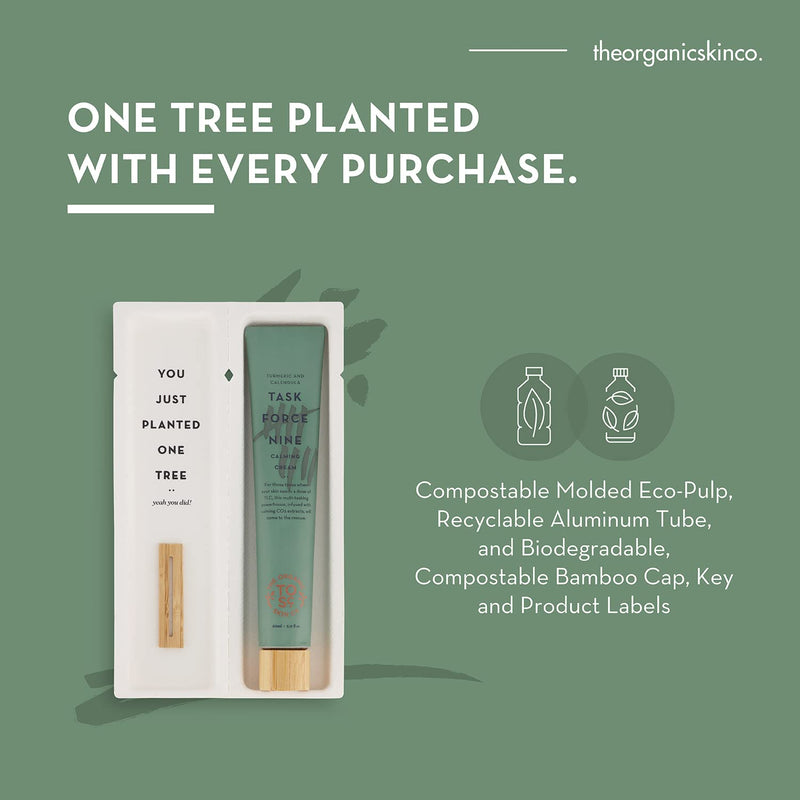 [Australia] - The Organic Skin Co. | Task Force Nine | Calming Cream | Natural Organic Calendula Cream | Natural Skin Rash Aid | Helps Calm Irritated Skin | Certified Turmeric Organic Cream 