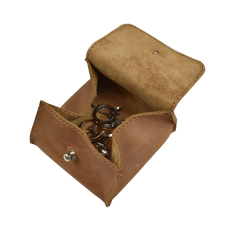 [Australia] - Hide & Drink, Leather Jewelry Pouch, Mini Travel Size Box, Rings & Precious Articles Storage Organizer, Groom & Bridesmaid Wedding Gifts, Handmade :: Single Malt Mahogany 