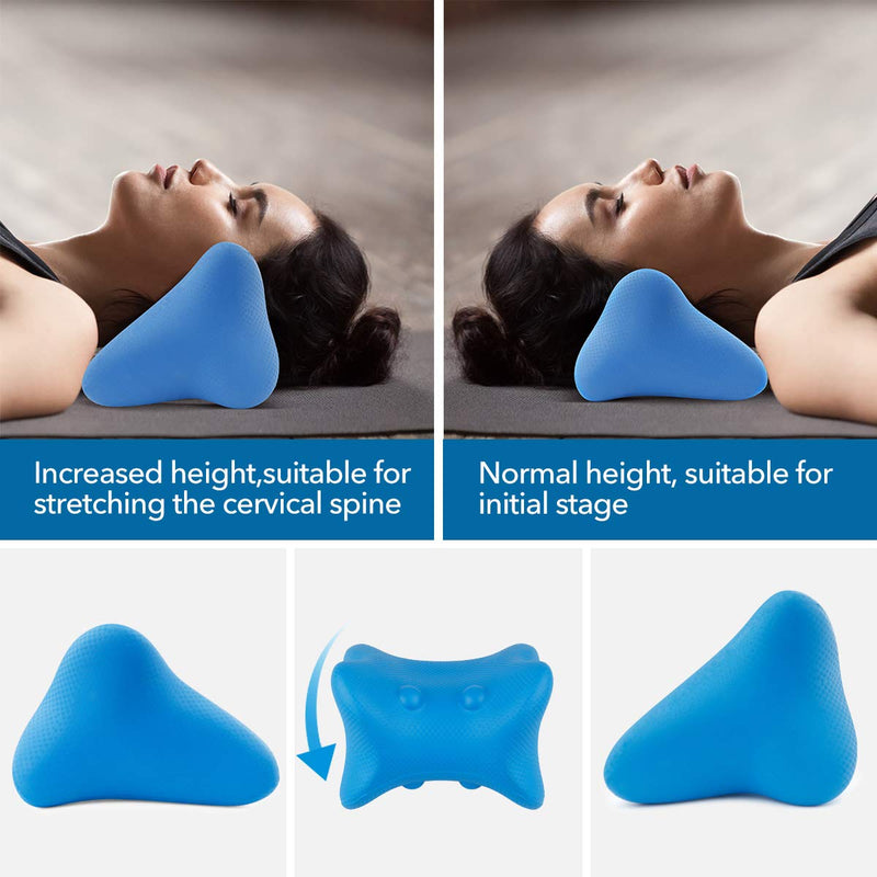 [Australia] - Fronnor Neck Stretcher Cervical Traction,Neck and Shoulder Relaxer,Neck Support for Pain Relief,Muscle Relaxation (Blue) 