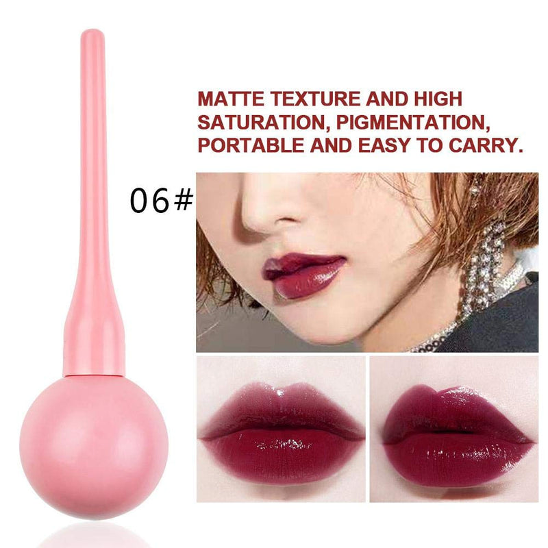 [Australia] - 6 Colors Makeup Lipstick Matte Lip Gloss Set Long-Lasting Moisturizing Lip Makeup Cosmetics Tool 