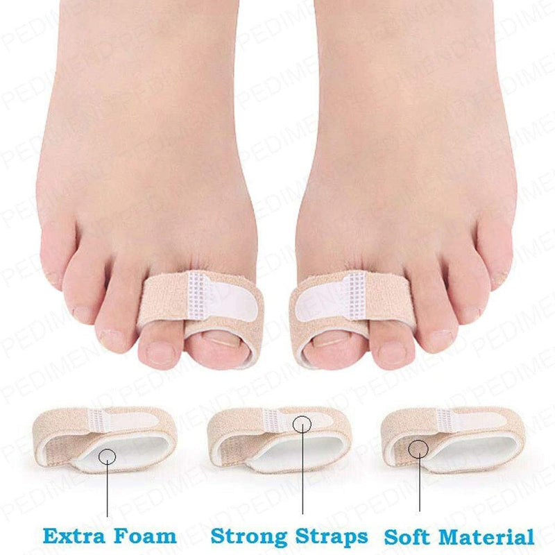 [Australia] - PEDIMEND Broken Toe Wrap (6PCS) - Toe Bandages for Hammer Toes/Broken Toes/Fractured Toes - Cushioned Toe Bandage for Overlapping Toe Pain Relief - Foot Care 
