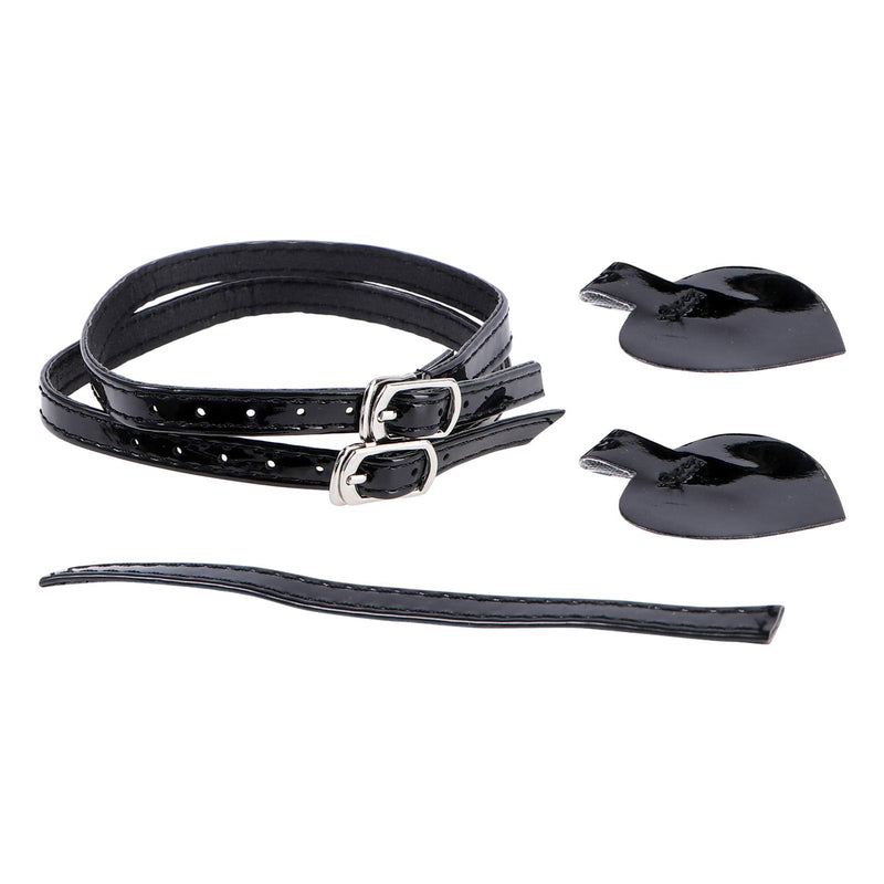 [Australia] - Holibanna Detachable High Heels Anti Slip Shoe Straps Elastic Ankle Shoelace Self- Adhesive Heel Cushion Inserts for Women Ladies ( Black 2 ) 