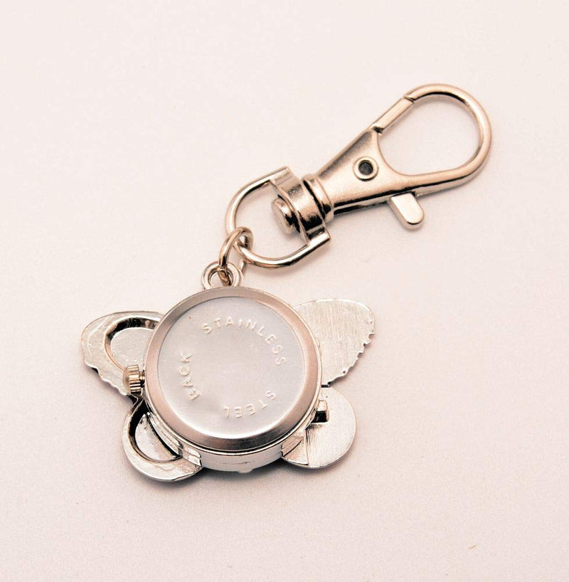 [Australia] - New Small Butterfly Design Women Lady Teens Girls Woman Keychain Key Ring Pocket Watch Gifts red 