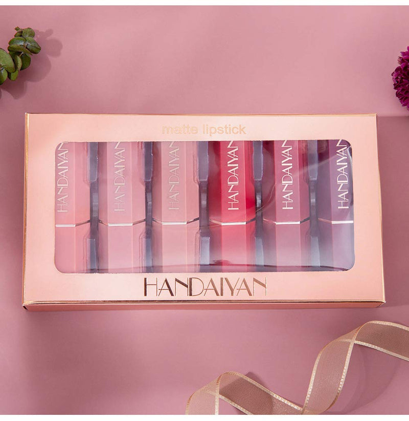 [Australia] - Skynest 6 PCS Vivid Colours Lipstick Set, Long Lasting, Moisturizing, Creamy Texture, Soft, Watermelon Flavored Lipstick With Gift Box 