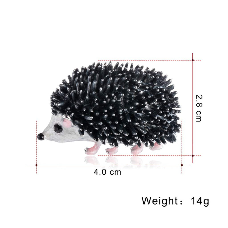 [Australia] - GYAYU Brooch pins Women Enamel Crystal Animal Insect Pin Lapel Pin Large Safety Pin Hedgehog 