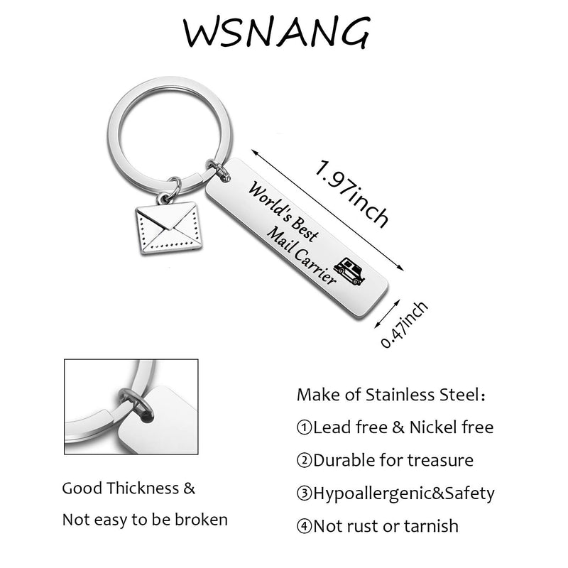 [Australia] - WSNANG World's Best Mail Carrier Keychain Mail Carrier Gift Mailman Gift Postman Gift Post Office Worker Gift Thank You Gift for Postal Worker Mail Carrier Keychain 