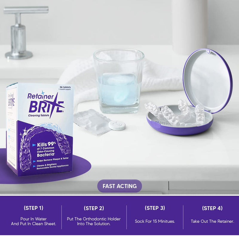 [Australia] - FIRST CHOICE KAYA Retainer Brite Cleaning Tablets Cleaner Tablets for Plaque, Tartar, Invisalign, Mouth Guard, Dentures & Orthodontic Appliances Sold by Kaya LTD (36) 36 