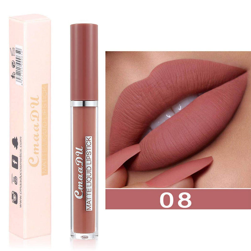 [Australia] - Edanta Matte Liquid Lipstick Long Lasting Velvety Lipsticks High Pigment Lip Beauty Makeup Set for Women and Girls Pack of 1 (Nude 8) Nude 8 