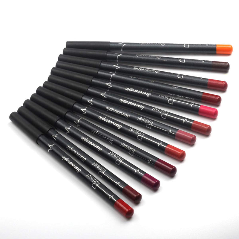 [Australia] - 12 Colors Lip Liner Set, High Pigmented Long Lasting Waterproof Matte Smooth and Creamy Make Up Lip Liners 12X 