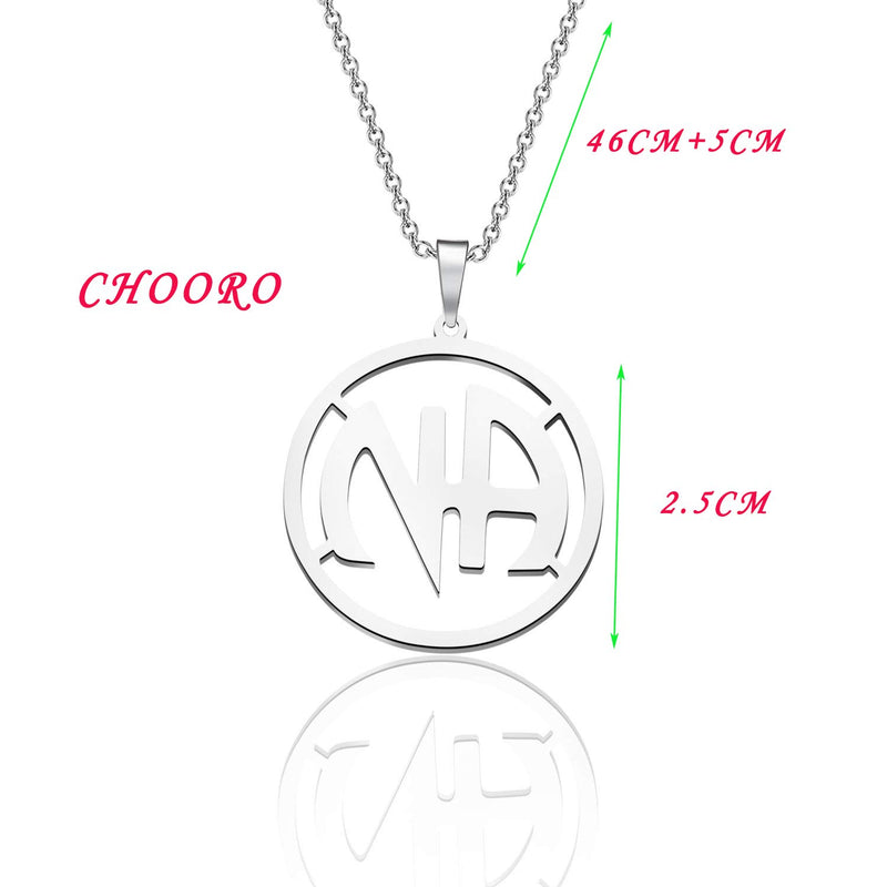 [Australia] - CHOORO NA Necklace Narcotics Anonymous Charm Pendant Jewelry 12 Step Program Drug Abuse Addiction Stay Clean Gift Men or Women 
