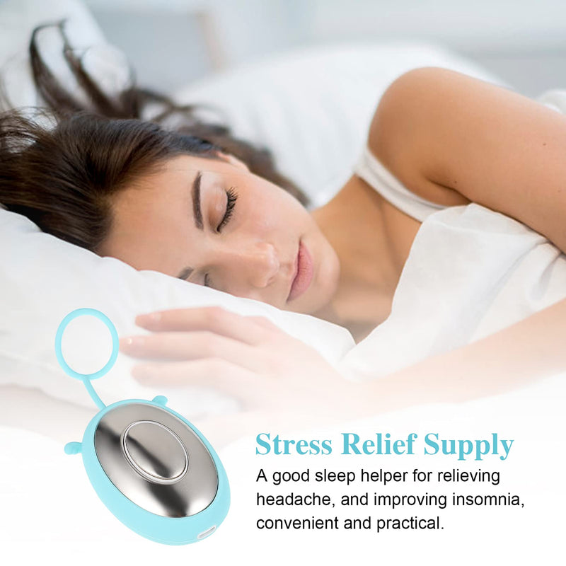 [Australia] - Healifty Mini Sleep Aid Handheld Microcurrent Rechargeable Sleep Device Holding Sleep Aid Instrument for Adults Relief Anxiety Pressure Improve Sleep Blue 