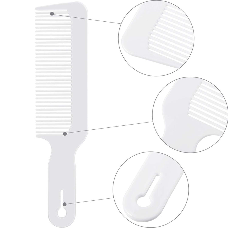 [Australia] - 3 Pack Barber Combs Clipper Comb Flat Top Clipper Comb Hair Cutting Combs Great for Clipper-cuts and Flattops (White) White 