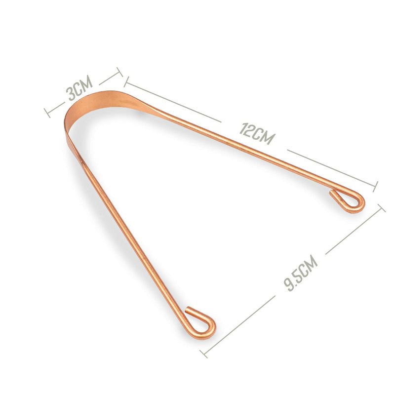[Australia] - Myga RY1185 Copper Tongue Scraper - Naturally Anti-Micobial - Ayurveda Tongue Cleaner and Helps Cure Bad Breath, Prevents Oral Health Diseases 