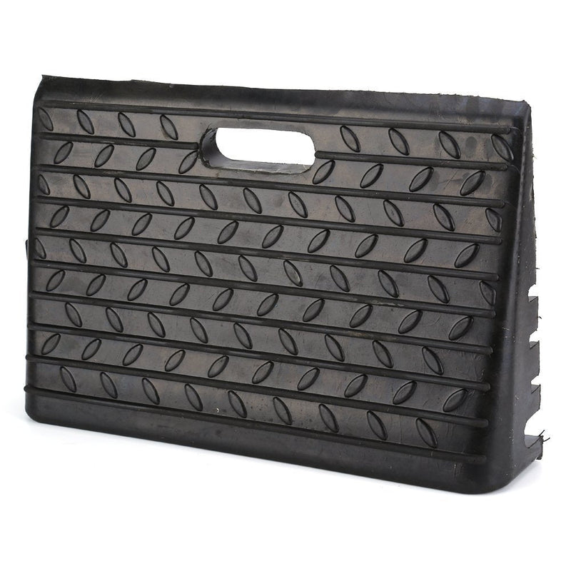 [Australia] - Heavy Duty Car Ramp, 2PCS Black Portable Rubber Kerb Ramps with Anti-Slip Treads for Car Scooter Caravan Wheelchair Disabled Access, 48.5 x 30 x 9.5cm 