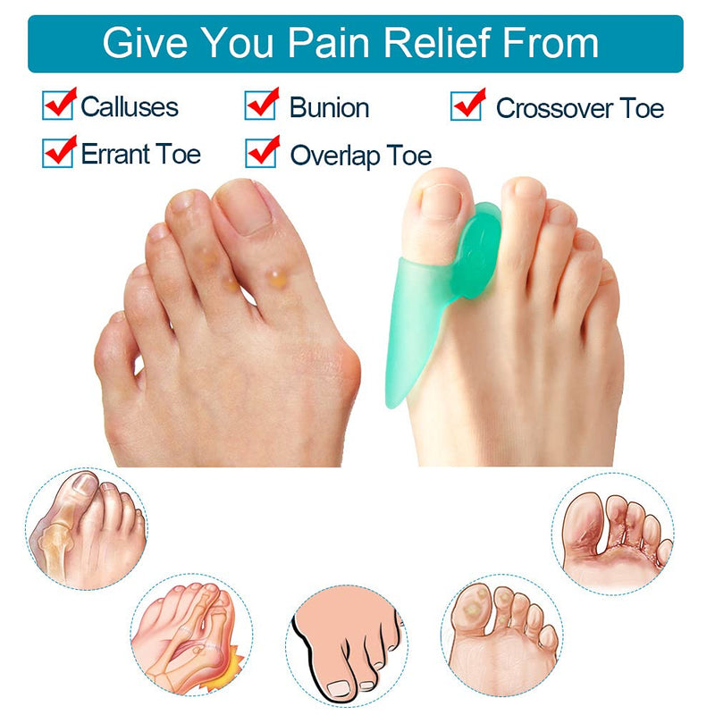 [Australia] - Sumiwish Bunion Cushion Protector,10 Packs of Green Bunion Pads, Bunion Corrector Separator for Big Toe, Gel Shield for Foot Pain Relief, Calluses, Corns Green 01 