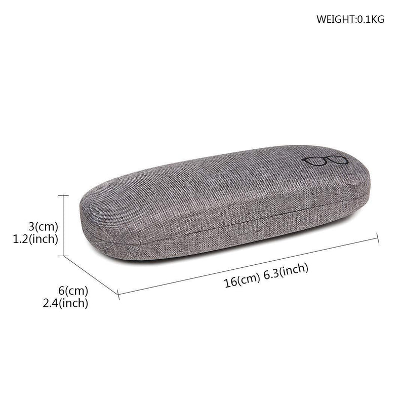 [Australia] - Kono Hard Shell Eyeglasses Case Portable Protective Case for Glasses and Sunglasses Storage Grey 