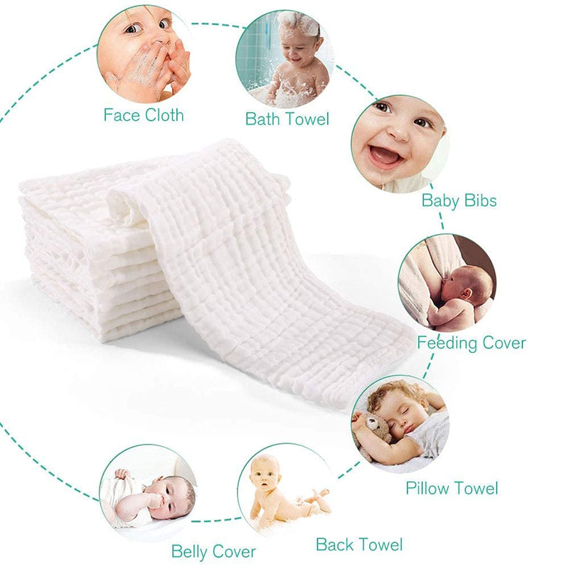 [Australia] - Extra Large Muslin 70x70 Baby Muslin Squares | 100% Cotton Muslin Cloths for Baby | Soft Muslin Wash Cloths, Muslin Swaddle Blanket | Baby Essentials for Newborn (Mint, Pack of 6) 