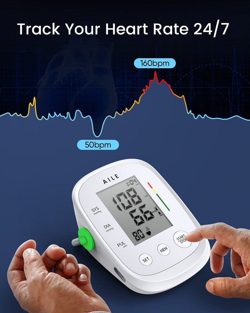 [Australia] - [2022] AILE Blood Pressure Machine for Home Use, Blood Press Machine for Home Use, Blood Pressure Monitor Upper Arm Large Cuff 8.7”-16.5” ( Blood Pressure Monitor Large Cuff ), 2*99 Reading 