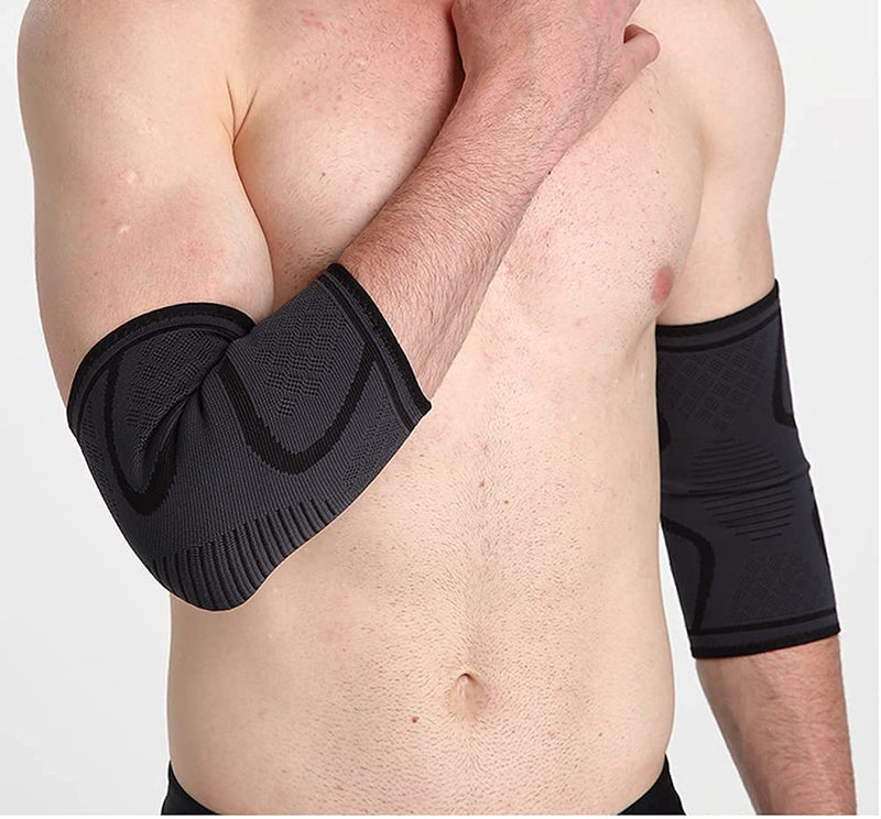 [Australia] - VITTO Elbow Support - Elbow Brace - Compression Arm Sleeve for Tendonitis - Arthritis - Best for Tennis Elbow - Golfers Elbow - Weightlifting (M, Black, 1) M 