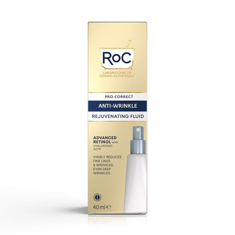 [Australia] - RoC - Retinol Correxion Pro-Correct Rejuvenating Fluid - Anti-Wrinkle and Ageing - Face Cream with Retinol and Hyaluronic Acid - 40 ml 