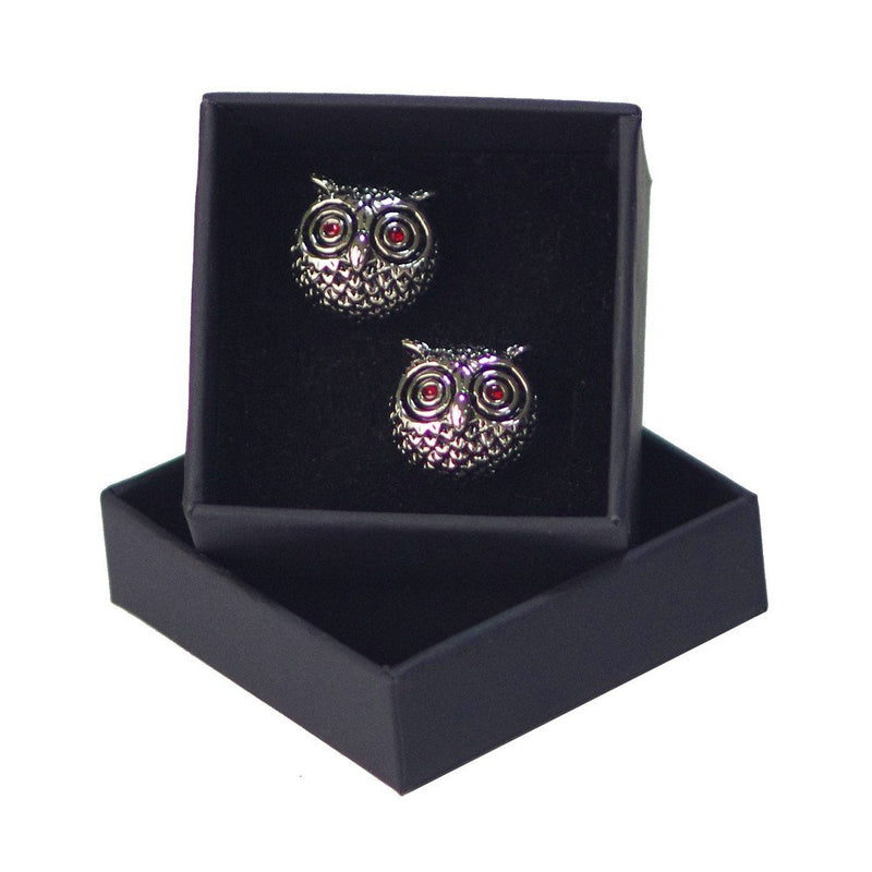 [Australia] - Salutto Men's Cute Shape Special Cufflink with Gift Box Owl 