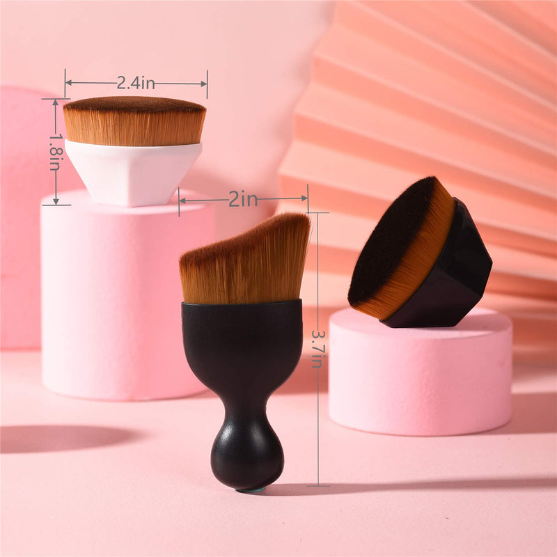 [Australia] - 3 Piece Foundation Brush,Easy to Carry Mulitifunctional Make up Brush,Flawless brush Used for Concealer,Base Cream,Lsolation Fluid Brush 