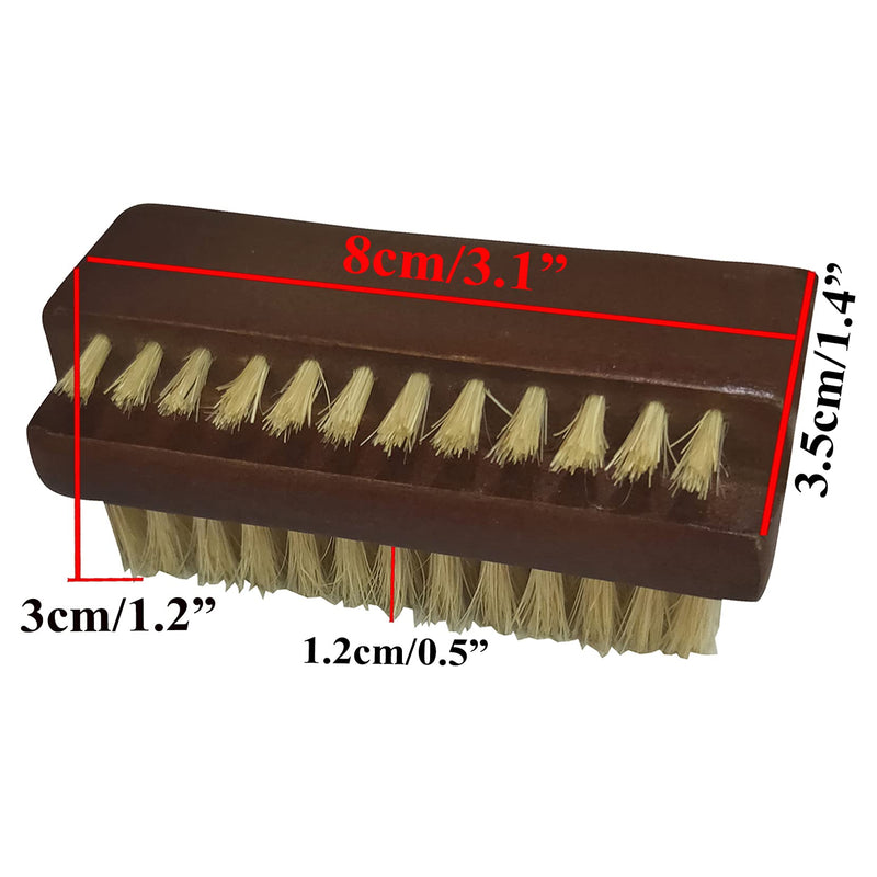 [Australia] - Coralpearl Wooden Nail Brush Cleaner Rosewood Two Sided in Natural 100% Boar Bristle for Cleaning Hand Finger Foot Toe, Fingernail Toenail Scrub Brush for Men Women Kids Manicure Pedicure Care (1) 1 