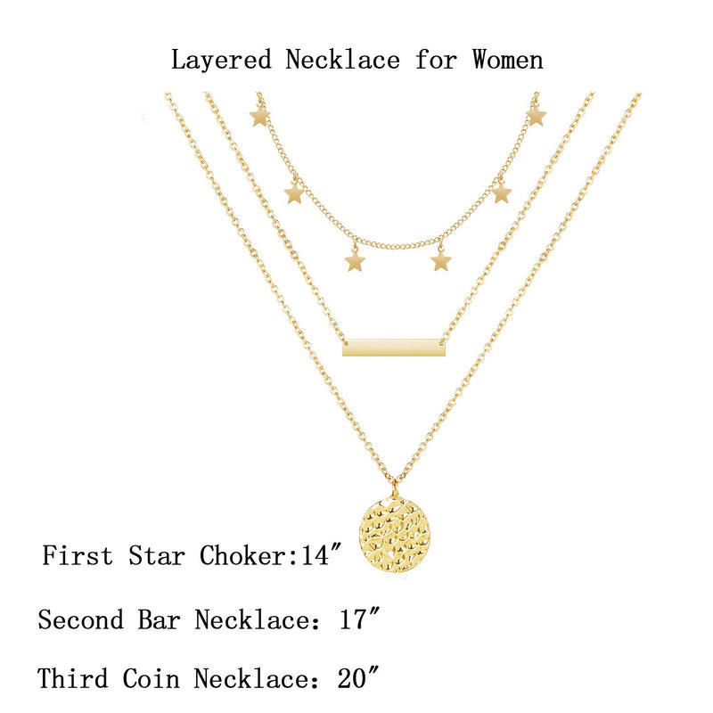 [Australia] - Layering Necklaces Set With Gold Bar Necklace Dainty Layered Necklace Set of 3 