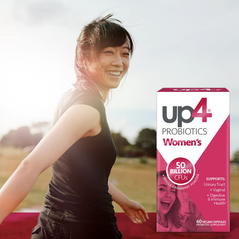 [Australia] - up4 Probiotic Supplement for Women, Vaginal, Digestive and Immune Support, 50 Billion CFUs Guaranteed, Non-GMO, Gluten Free, Soy Free, Vegan, 60 Count Womens 