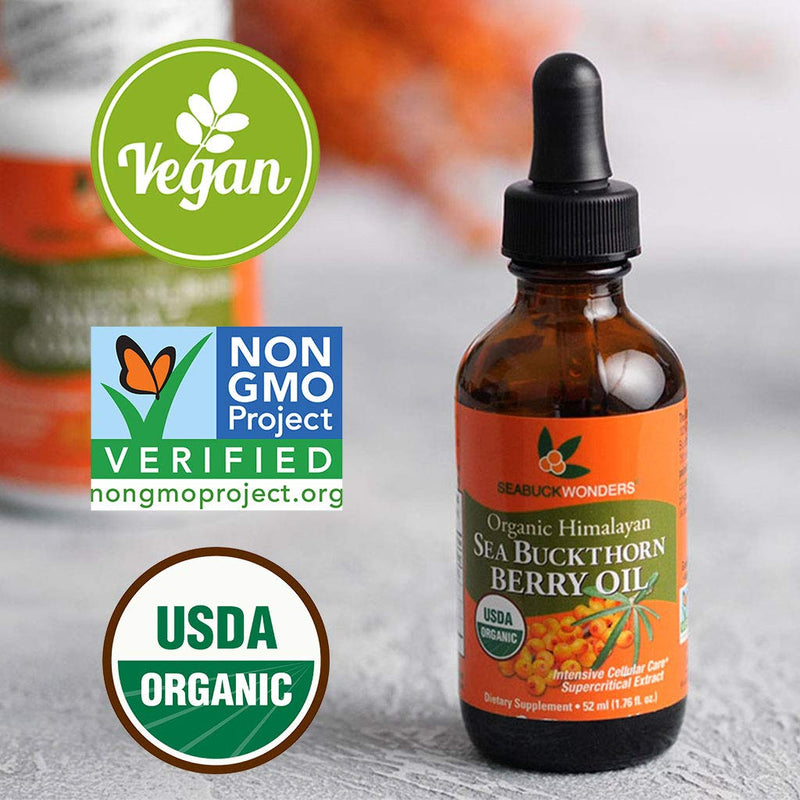 [Australia] - Sea Buckthorn Berry Oil - 100% Certified Organic, 1.76-Ounces Bottle 