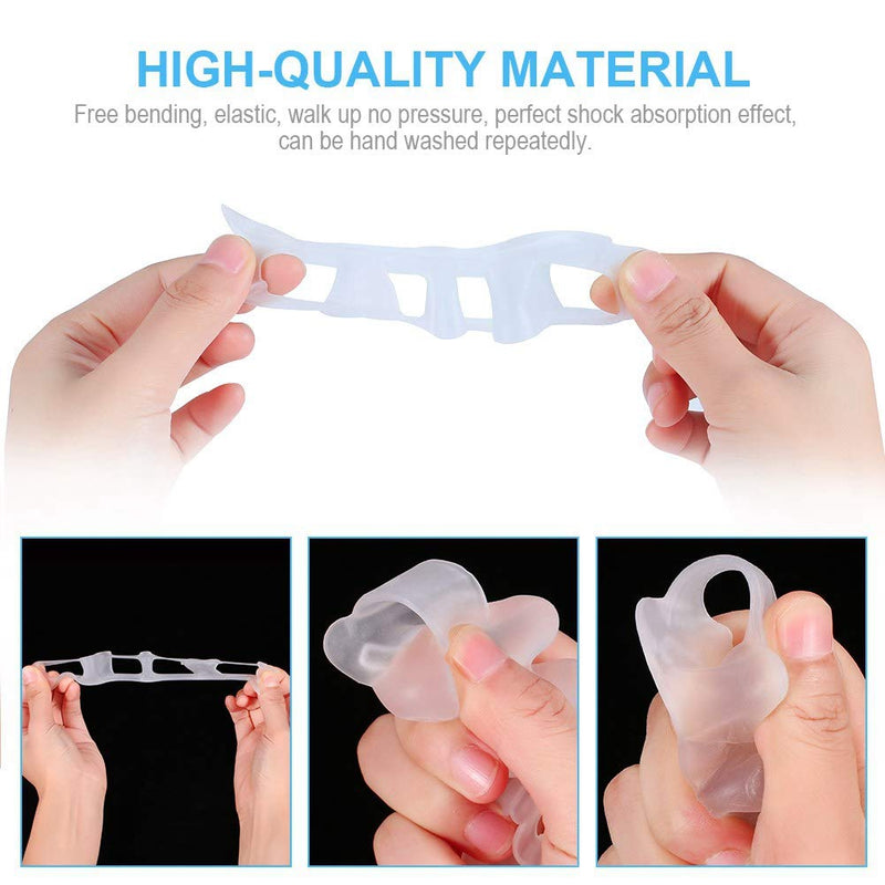 [Australia] - Soft Silicone Gel Toe Separator for Hallux Valgus Bunion Relief Gel Bunion Protectors Suitable for Men or Women 