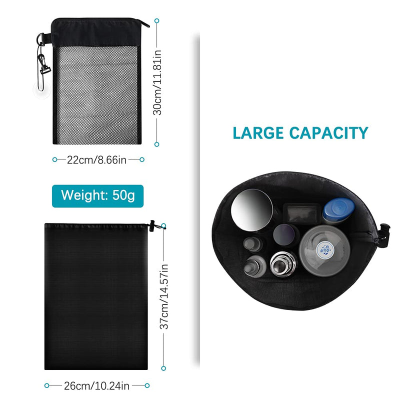 [Australia] - Czyan Toiletry Shower Bag Travel Wash Bag for Women & Men, Hanging Bathroom Mesh Caddy with Wet & Dry Storage Suction Hook Tote for Gym Business 