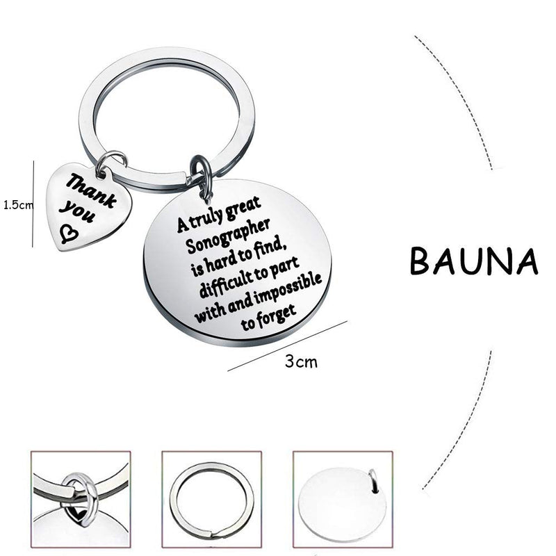 [Australia] - BAUNA Sonographer Gifts A Truly Great Sonographer is Hard to Find Sonographer Keychain Ultrasound Tech Gifts for Medical Sonographer Ultrasound Student 