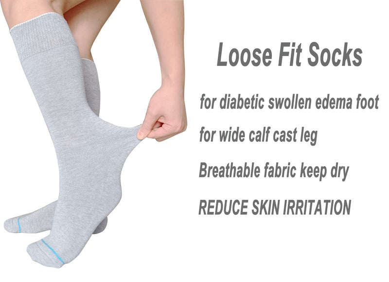 [Australia] - Replacement Sock Liner for Orthopedic Walking Boots Walker Brace,Tube Socks Under Air Cam Walkers and Fracture Boot Cast Shoe Surgical Leg Cover Grey 4 Pack 