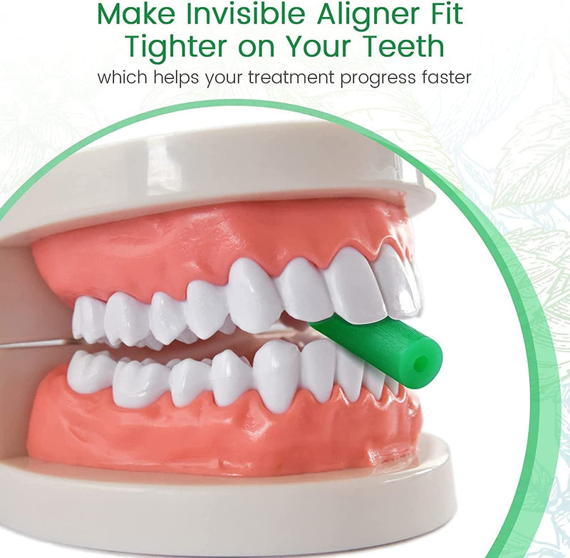 [Australia] - 10 Pcs Aligner Chewies Dental Teeth Chewies Resuable Tray Seaters for Orthodontic Trays Chewy Dental Plaque Removal Tool (Green) Green 