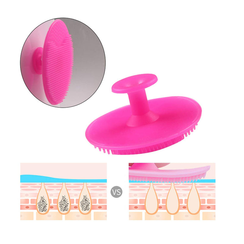 [Australia] - OBSCYON 6 Pieces Soft Silicone Facial Cleansing Brush Pad Face Scrubber Exfoliating Massage Pore Removing Blackhead for Sensitive Greasy Dry and All Kinds of Skin,Women Men Skincare Beauty Tools 