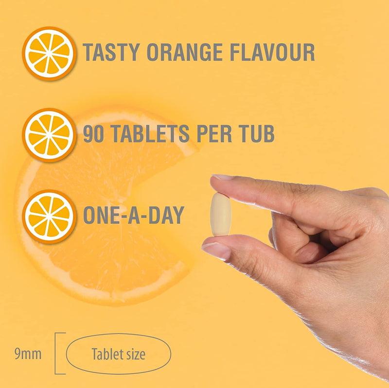 [Australia] - Vitamin C 1000mg Chewable by Club Vits - 180 Tablets - Supports Immune Health and Helps Fight Colds - Helps Reduce Tiredness and Fatigue (Pack of 2) 180 (Pack of 2) 