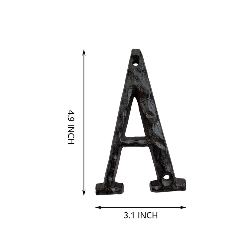 [Australia] - House Letter, 5 Inch High Cast Iron Home Address Letter, Perfect Matching The 5.5 Inch Cast Iron House Numbers (A) Letter A 