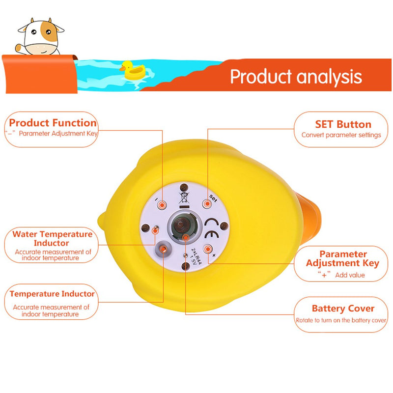 [Australia] - b&h Baby Thermometer, The Infant Baby Bath Floating Toy Safety Temperature Thermometer (Classic Duck) Classic Duck 