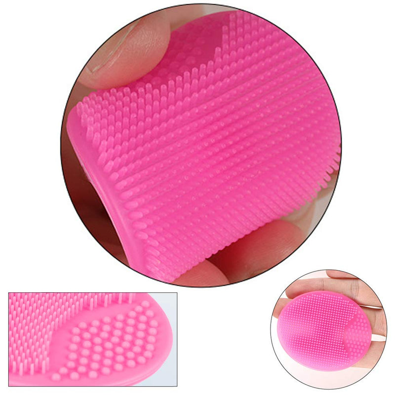 [Australia] - Face Scrubber,2 Pack Soft Silicone Scrubbies Facial Cleansing Pad Face Exfoliator Face Scrub Face Brush Silicone Scrubby for Massage Pore Cleansing Blackhead Removing Exfoliating,Cool Gift for Girl Rose Pink+Blue;2 Pack 