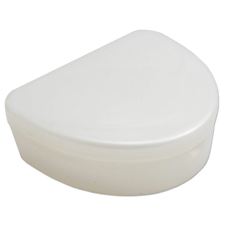 [Australia] - Slim Orthodontic Dental Case - Colour & Glitter Choices for Retainers, Bleaching Trays, Dentures & More (White) White 