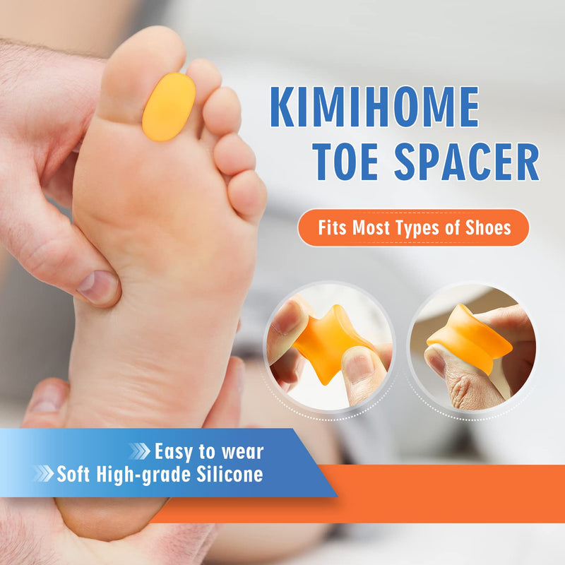 [Australia] - Kimihome 10 Packs Gel Toe Separator, Toe Gasket-Redress Overlapping Toes, Prevent Friction and Release Pressure, Relieve The Pain Caused by Bunions, Yellow. 