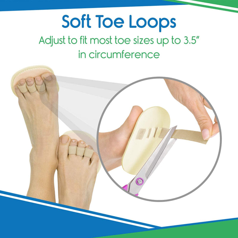 [Australia] - ViveSole Triple Hammer Toe Corrector For Women -Straightener (Pair) -Splint Loops For Metatarsal Support, Straightening Crooked Toes -Bunion Guard, Valgus Toe Alignment -Broken Toe Brace Wraps For Men 